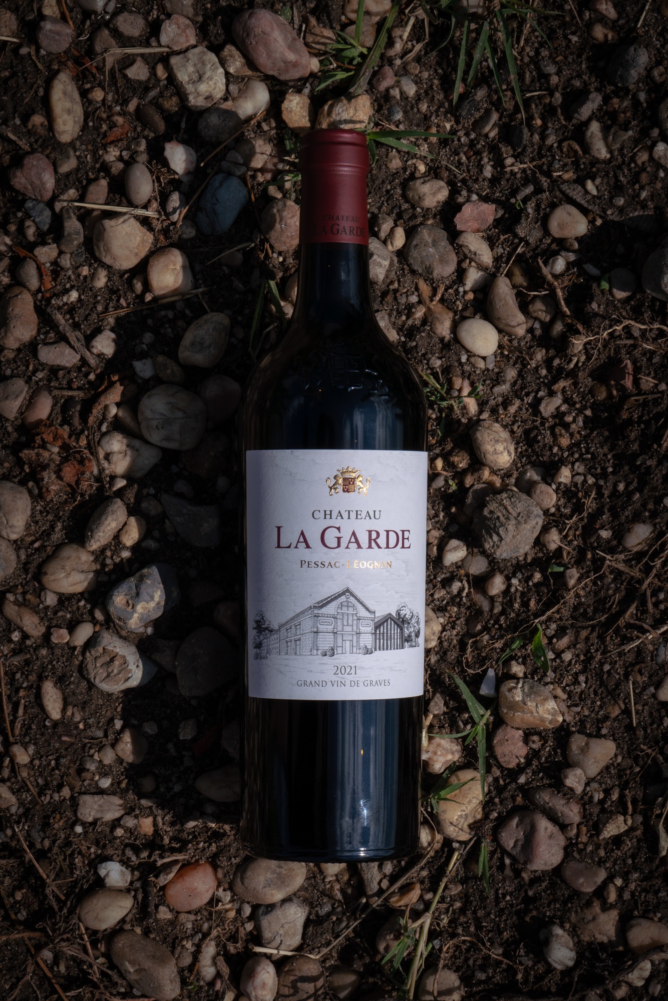 Grand vin rouge du Château La Garde sur sols de Graves - Pessac Leognan